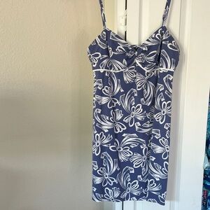 Tommy Bahama Blue and White Floral Sundress in great  condition.